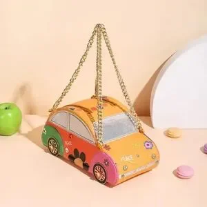 Bags | Cartoon Car Shaped Bag Creative Chain Shoulder Bag Funny ...